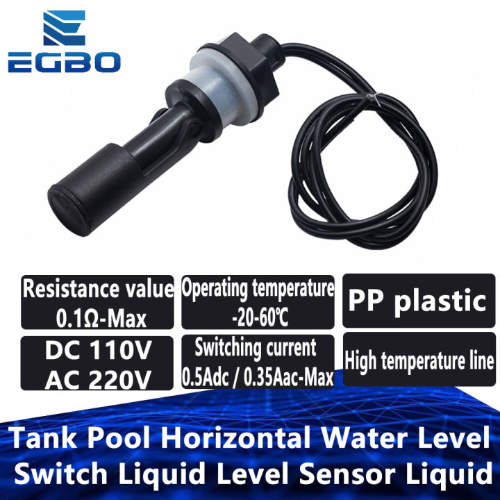 Tank Pool Horizontal Water Level Switch Liquid Level Sensor Liquid PP Plastic Ball Float Switch For Arduino