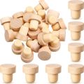 24 Pcs T Shaped Cork Plugs Reusable Wooden &  Wine & Beer Bottle Stoppers. 