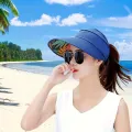 Women Wide Brim Sun Protection Visor Sun Hat, Anti-UV Lightweight Breathable Foldable Beach Hat For Outdoor Sport Cycling Drive. 