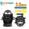 3 Inch Led Projector Universal Headlights Fog Lights for Vehicles Laser Lenses Three Color Spotlights For Bmw Benz Toyota Nissan. 