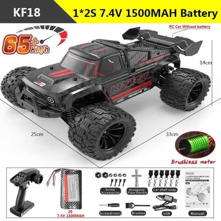 KF18%201:14%204WD%20RC%20Car%20Off-Road%20Racing%20High%20Speed%20Brushless%20Motor%202.4G%20Remote%20Control%20Cars%20Truck%2075km/H%20Truck%20With%20LED%20Light%20Toy%20-%20Image%207