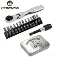 OFFBONDAGE Portable Tool kit Multifunctional Repair Tool Bag Ratchet Wrench Kit Tire Lever Mini Pump Tools Set Bike Accessories. 