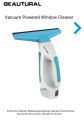 BEAUTURAL VACUUM POWERED WINDOWS CLEANER Rechargeable. 
