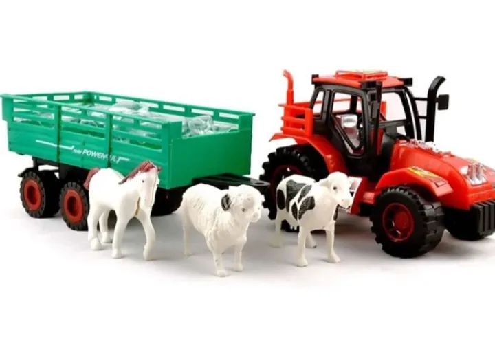Tractor Trolley Toy with Animals