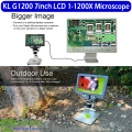 KL G1200 1-1200X Microscope Digital Portable 7" LCD Video Microscope 12MP for Soldering Electronic PCB Inspection Continuous Zoom by Electrica. 