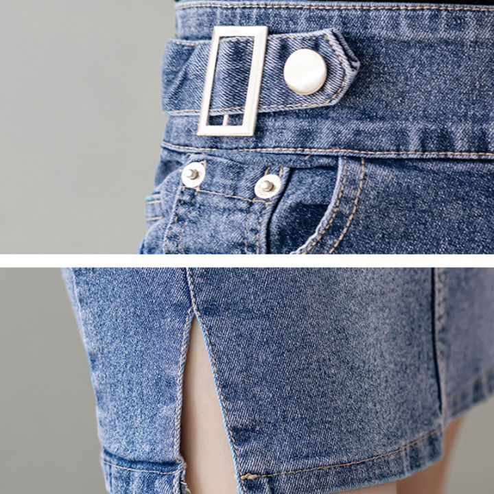 Autumn%202025%20Plus%20Size%20Skirt%20For%20Women%20High%20Waist%20Large%20Size%20Slit%20Black%20Or%20Blue%20Jeans%20Skirts%20Korean%20Fashion%20Slim%20Jupe%20Femme%20-%20Image%205