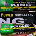 Heavy Duty King Battery AA 1.5V Orignal King Heavy Duty Cell Pack of 4 - 12 - 24 AA Size Regular Cell. 