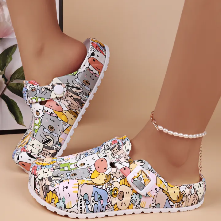 Women's%20Animal%20Print%20Soft%20Sole%20Clogs,%20Comfortable%20EVA%20Upper%20and%20Cushioned%20Sole,%20Lightweight%20and%20Breathable,%20Four%20Seasons%20Casual%20-%20Image%202