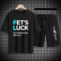 Men's Sets 2025 Summer Fashion T Shirts Casual Polyester Gradient Shorts Set Men's Sporty Two-piece Outfit Basketball Tracksuits. 