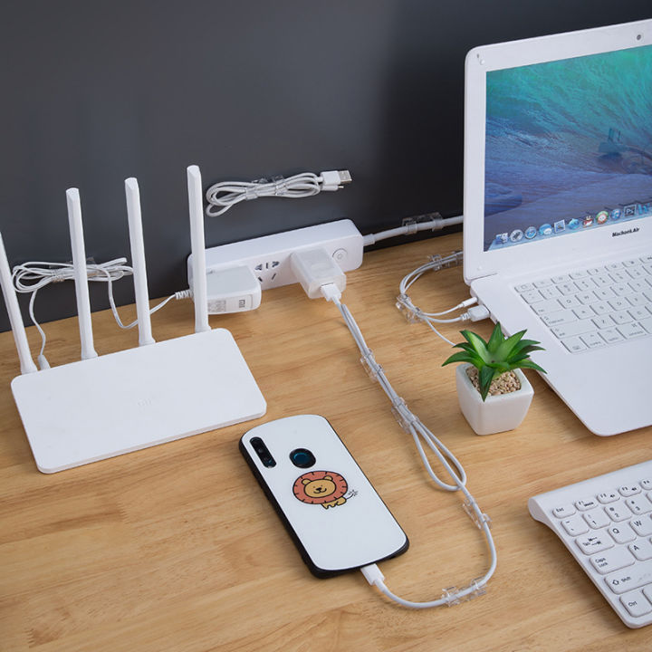 16/20pcs%20Cable%20Organizer%20Clips%20Cable%20Management%20Wire%20Manager%20Cord%20Holder%20USB%20Charging%20Data%20Line%20Bobbin%20Winder%20Wall%20Mounted%20Hook%20-%20Image%205