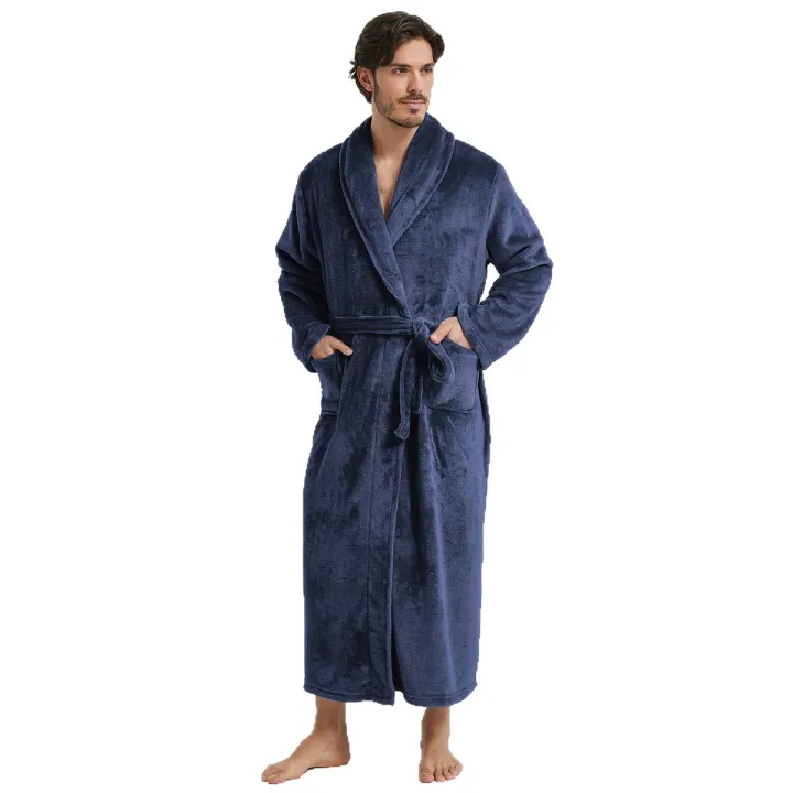American-Style%20Autumn/Winter%20Couples'%20New%20Bathrobe,%20Morning%20Robe,%20Nightgown%20Men's%20Winter%20Pyjamas,%20Homewear%20Flannel%20Nightgown%20-%20Image%205