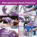 10-100pcs Disposable Purple Nitrile Gloves Latex Free Waterproof Suitable for Kitchen Food Processing Beauty Salon Work Glove. 