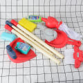 9pcs House cleaning toy Set Mop Sweeping Dustpan Simulation Tool Brush Soap Simulation Game Christmas Gift (random color). 