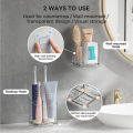 Toothbrush Storage Rack Large Capacity Bathroom Wall-Mounted Storage Box Plastic Organizer for Toothbrushes Toothpaste Razors To. 