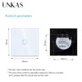 UNKAS Smart Switch 1/2/3 Gang Wifi Touch Light Switch Wall Sensor Works with Tuya Control Smart Life  Alexa lightify. 