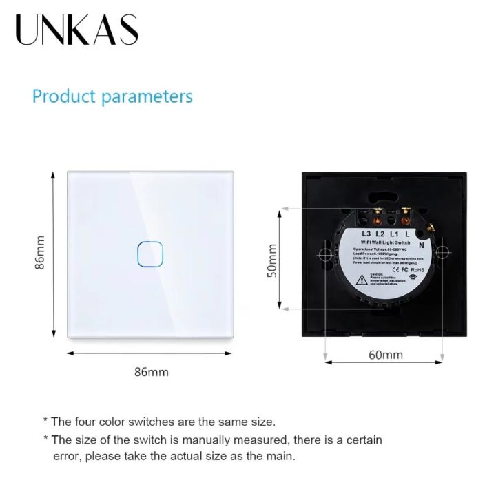 UNKAS%20Smart%20Switch%201/2/3%20Gang%20Wifi%20Touch%20Light%20Switch%20Wall%20Sensor%20Works%20with%20Tuya%20Control%20Smart%20Life%20%20Alexa%20lightify%20-%20Image%206