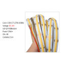 5M 10M 20M COB CCT LED Strip 24V Flexible High Density Dimmable Room Light 2.4G RF Touch Remote Control Dual White 2700K-6500K. 