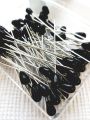 Pack Of 2 Weel Black And White Scarf Pin, Straight Stick Pin For Girls, Stylish And Trendy Scarf Pin, Minimalist Design, Durable And Lightweight, Fashionable Scarf Accessories, Elegant And Unique Pins For Girls.. 