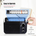 RETEKESS TR604 AM FM Radio Portable Plug in Radio Transistor Powered by 3 D Batteries or AC 220V for Senior and Home. 