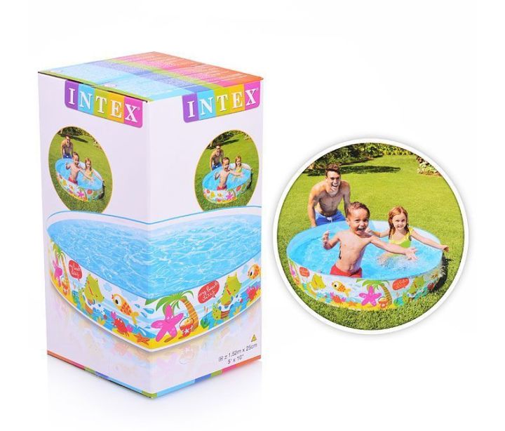 INTEX 8 FEET SWIMMING POOL WITHOUT AIR BLUE