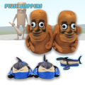 2026 New Fashion Italian Brainrot Tung Sahur Plush Slippers Tungtung Sahur Tralalero Tralala Shark Soft Plush Shoes. 