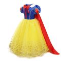 Girls Snow White Princess Dress Mesh Clothes Vestidos Kids Christmas Halloween Carnival Cosplay Costume. 