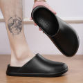 Men Slippers WaterProof Anti Skid Chef Shoe Breathable Slip on Casual Home Slippers Lightweight Beach Sandals Male Garden Clogs. 