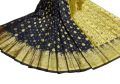 Silk semi katan saree for women/tangail silk saree/black semi katan saree.