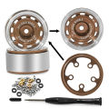 0.7 RC Crawler Tires OD 1.57'' 1/30 Soft  All Terrain Tyres Beadlock Wheels Rims for 1:30 1/32 Rock Mud Car Axial SCX30. 
