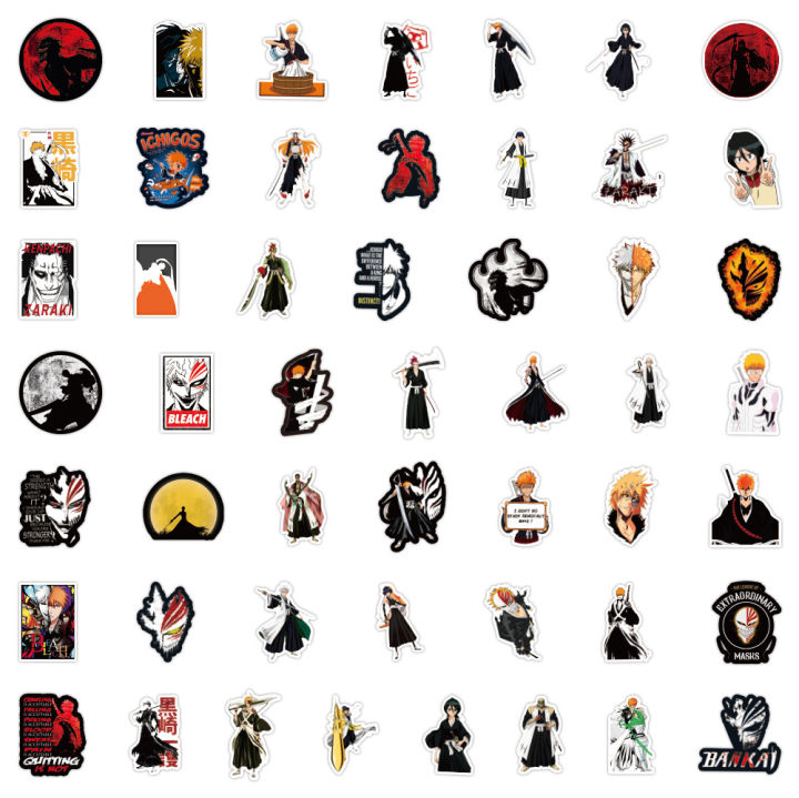 50Pcs%20Kurosaki%20Ichigo%20Bleach%20Cartoon%20Stickers%20Girls%20Rukia%20Inoue%20Sticker%20Car%20Laptop%20Skateboard%20Phone%20Kenpachi%20Anime%20Decal%20-%20Image%205