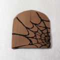 Knitting Spider Web Design Hat Skullies Beanies for Men Women Pullover Pile Cap Y2k Goth Warm Beanie Hats New Hip-hop Street Cap.