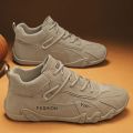 Ankle Boots For Men 2025 Spring Man Casual Sneakers Non Slip Khaki Work Mens Shoe Short Boots Loafers Lace Up Zapatillas Hombre.