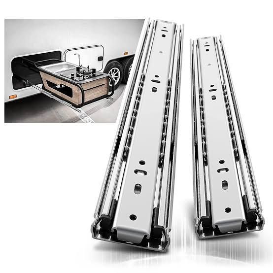 Drawer Slides Heavy Duty 1 pair size 10 12 14 16 18 20 22 24 Inch Full Extension Ball Bearing Rails Side Mount Cabinet Glides