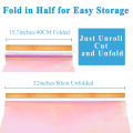 1 Roll Iridescent Cellophane Wrap for Baskets Wrapping Paper Holographic Cellophane Wrap Roll for Floral 32in X 50 Ft.