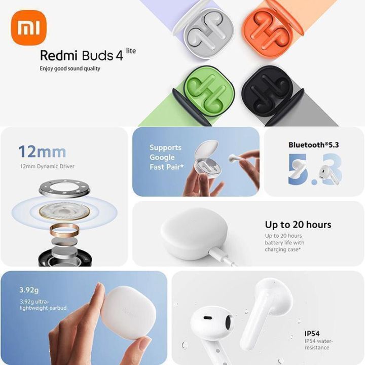 Xiaomi%20Redmi%20Buds%204%20Lite%20Wireless%20Bluetooth%20Earbuds%20TWS%20Earphones%202024%20Model%20-%20BLACK%20-%20Image%203