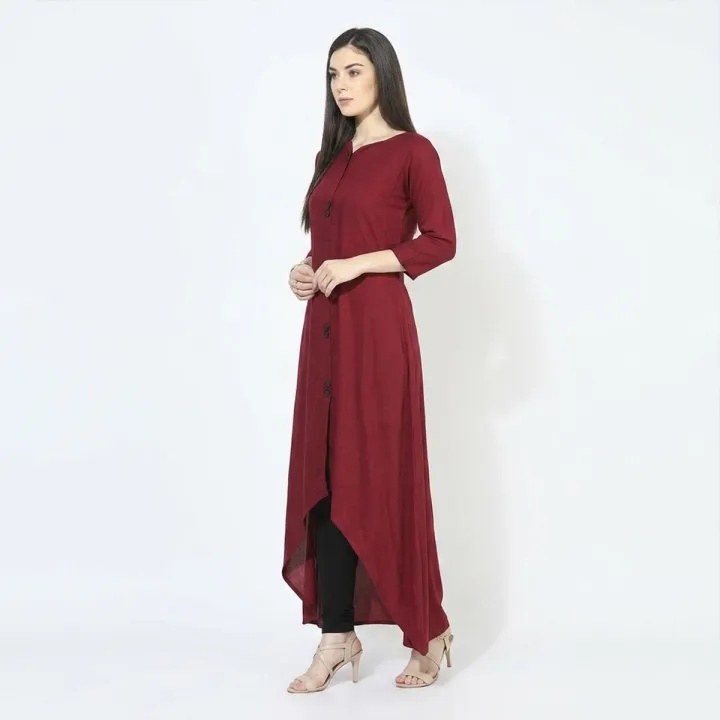 Linen%201%20Piece%20Kurti%20Kameez%20Dress%20for%20Women%20Trendy%20Stylish%20Comfortable%20Daily%20Wear%20Fabric%20-%20Image%202
