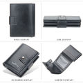 2023 Rfid Blocking Protection Men Card Wallets Hasp Small Card Wallets PU Leather Slim Mini Wallet Qaulity Male Purses. 