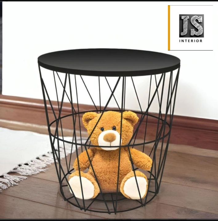 Metal%20Wire%20Table%20Removable%20Round%20Coffee%20Table%20Storage%20Box%20%20Side%20Tables%20%20Side%20Table%20Decoration%20%20Side%20Table%20For%20Bed%20%20Coffee%20Table%20with%20Storage%20Size%2016%20Length%20by%2016%20Width%20by%2018.5%20Height%20JS%20Home%20Decor%20-%20Image%202