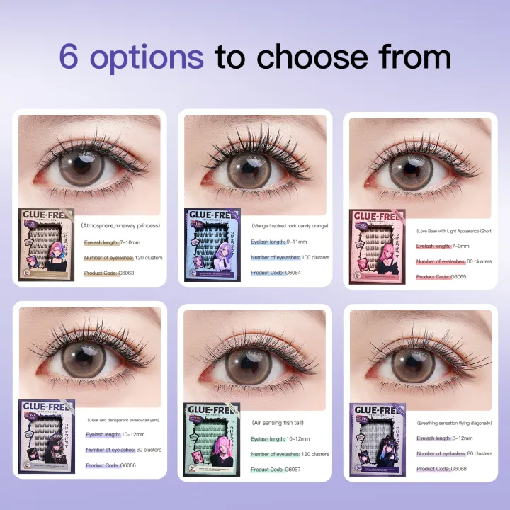 10%20Row%20Fluffy%20Glue-Free%20False%20Eyelashes%20DIY%20Self-Adhesive%20Segmented%20Upper%20Lashes%20Thick%20Natural%20Easy%20Application%20Enlarge%20Eyes%20-%20Image%204
