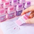 2Pcs/Set Sanrio Hello Kitty Roller Eraser Cute Creative Writing Correction School Student Office Elementary Stationery Rubbers. 