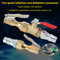 Efficient Tire Inflation Nozzle Chuck Quick with Lock, Suitable for Car & SUV Air Compressor Adapter. 