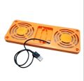 USB double fan soundless cpu cooler fan size 10 inchi. 