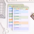 32sheets Cute Daily Planner Meal Planner Schedules Transparent PVC Hardcover Top Priorities Notepad Organizer Meal Plan Notebook. 