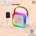 K12 Kids Karaoke Microphone Speaker Machine | Bluetooth-Compatible Wireless Karaoke Mic with RGB LED Lights & Built-In Speaker. 