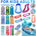 Inflatable Mattress for Children Adults Swim Kickboard with Handle Swimming Mat Floating Bed Surfboard Water Play Toys for Kids. 