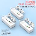 4 Ports USB Fast Charging Charger Type C Wall Charger For iPhone Samsung Xiaomi Huawei Phone Charger EU/US/UK Plug Power Adapter. 