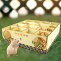 Hamster Maze Gerbils Wood House Activity Sport Mouse Exploring Toys Hideout House Labyrinth Puzzle Toy Small Pet Hideout Tunnel. 