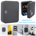 Key Storage Lock Organizer Box 20 Key Hooks Combination Key Cabinet Security Lock Box with Key/Code Lock for Home Office Factory. 