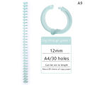 30 Holes Loose-leaf Plastic Binding Ring Spring Spiral Rings Binder Strip For A4 Paper Notebook Stationery Office Supplies.