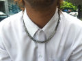 Stainless steel men hipster necklace silver stainless steel chain fashion hip hop hiphop. 